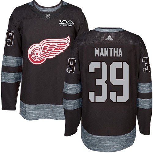 Adidas Red Wings #39 Anthony Mantha Black 1917-100th Anniversary Stitched NHL Jersey